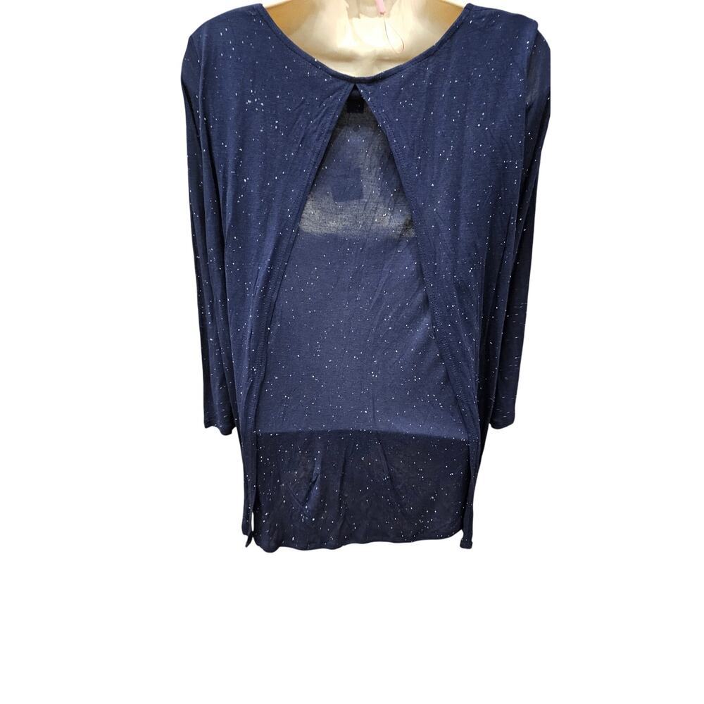 NWT a pea in the pod navy blue speckled nursing maternity pumping tank Sz S NEW - Picture 2 of 7